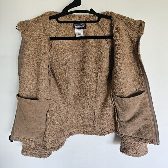 Patagonia Women’s Synchilla Teddy Bear Fleece Jacket Size Small Brown Sherpa - Picture 6 of 10